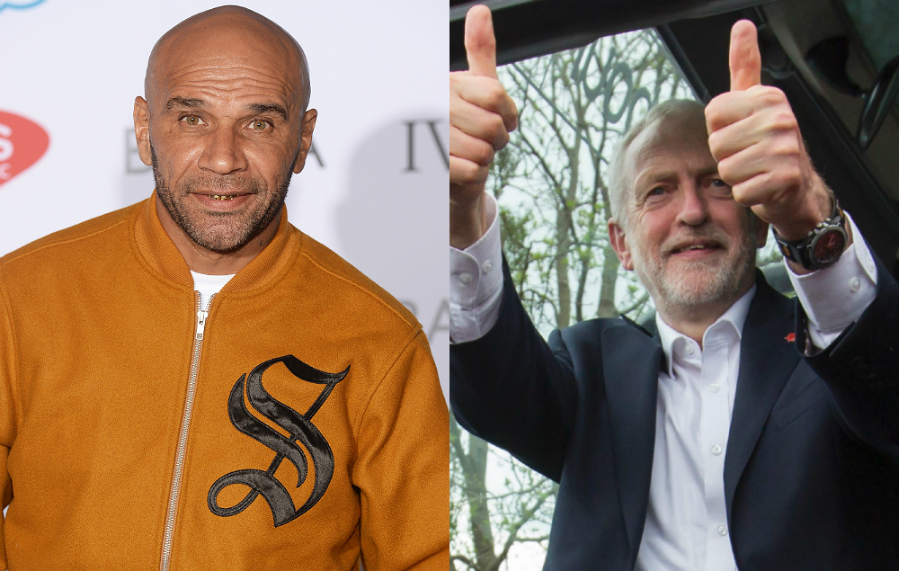Goldie and Labour leader Jeremy Corbyn