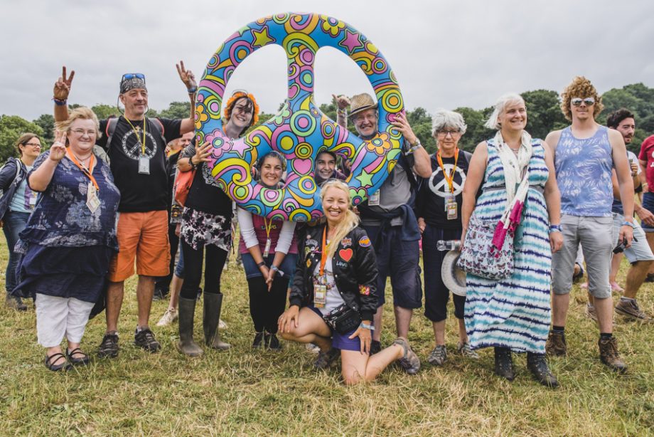 Glastonbury 2017 Peace sign world record