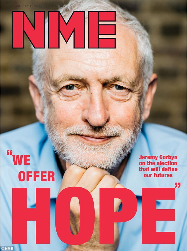 Jeremy Corbyn on the cover of NME