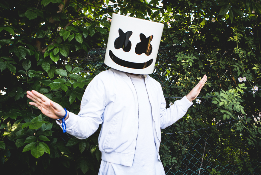 Marshmello backstage at Gov Ball 2017