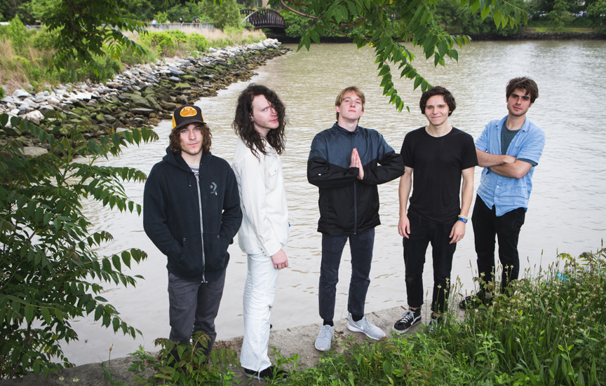 The Orwells backstage at Gov Ball 2017