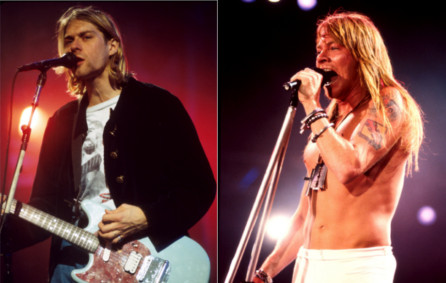 kurt cobain axl rose nirvana marvel guns n roses