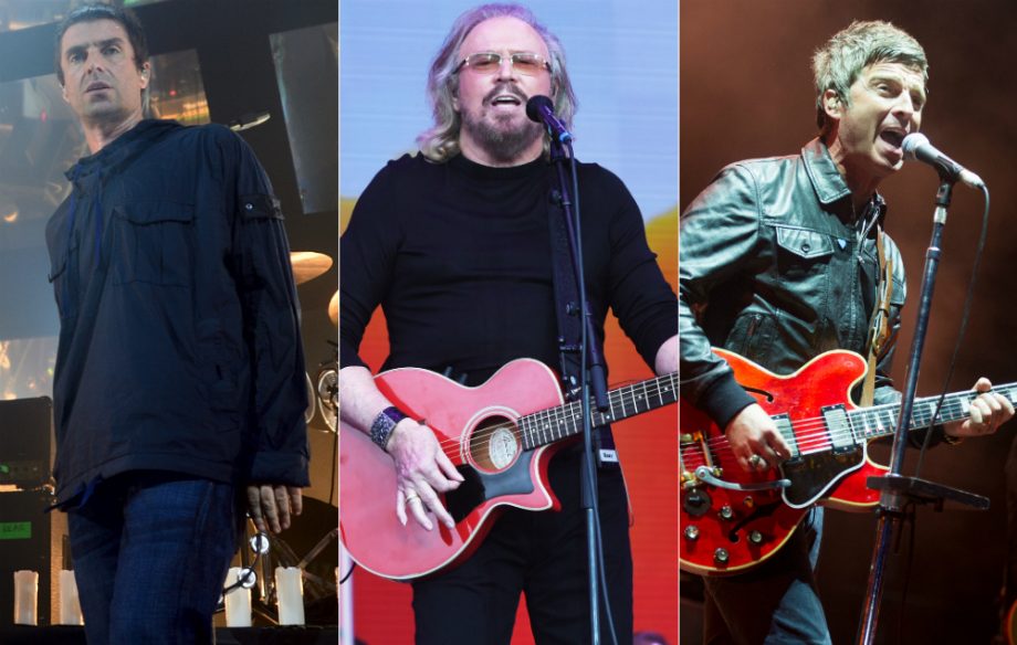 Liam Gallagher, Barry Gibb and Noel Gallagher