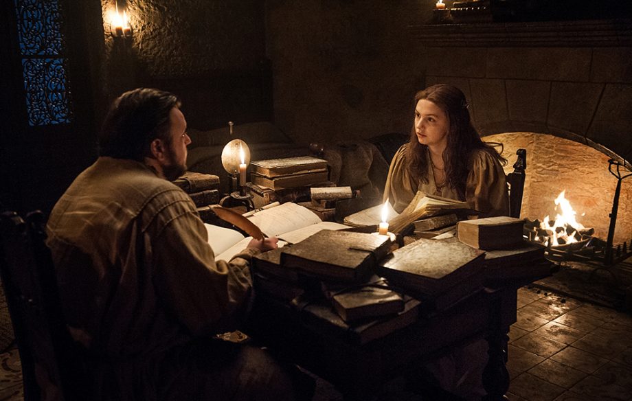 John Bradley as Samwell Tarly and Hannah Murray as Gilly in Game of Thrones season 7 episode 5: Eastwatch