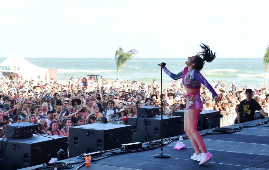 Charli XCX performs at the Hangout Stage during the 2017 Hangout Music Festival