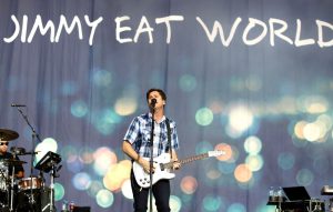 Jimmy Eat World's Jim Adkins gets the Reading crowd on his side