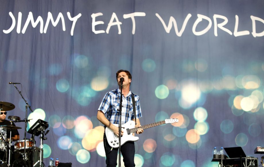 Jimmy Eat World's Jim Adkins gets the Reading crowd on his side