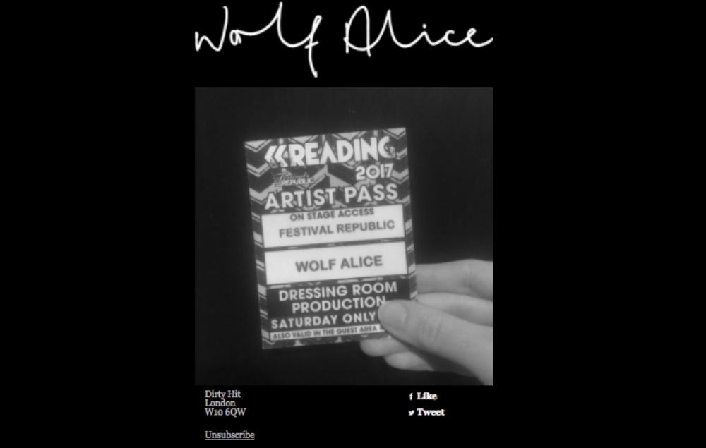 Wolf Alice secret set reading