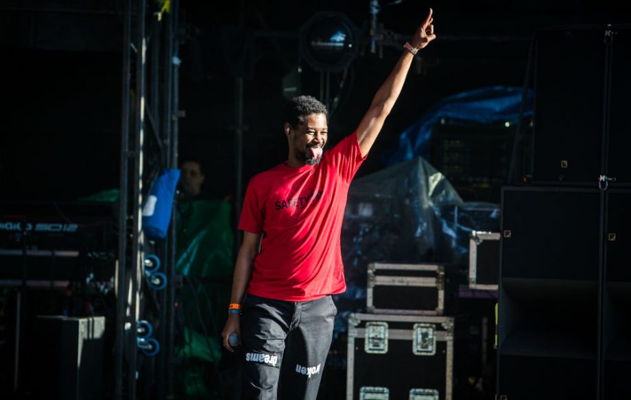 The rain finally stopped for Danny Brown's Castle Stage set, which received the biggest reaction of the afternoon
