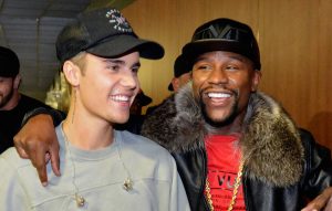 Justin Bieber and Floyd Mayweather