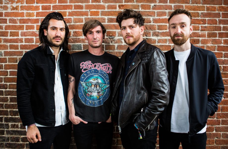 Twin Atlantic get ready to rock backstage at Bestival