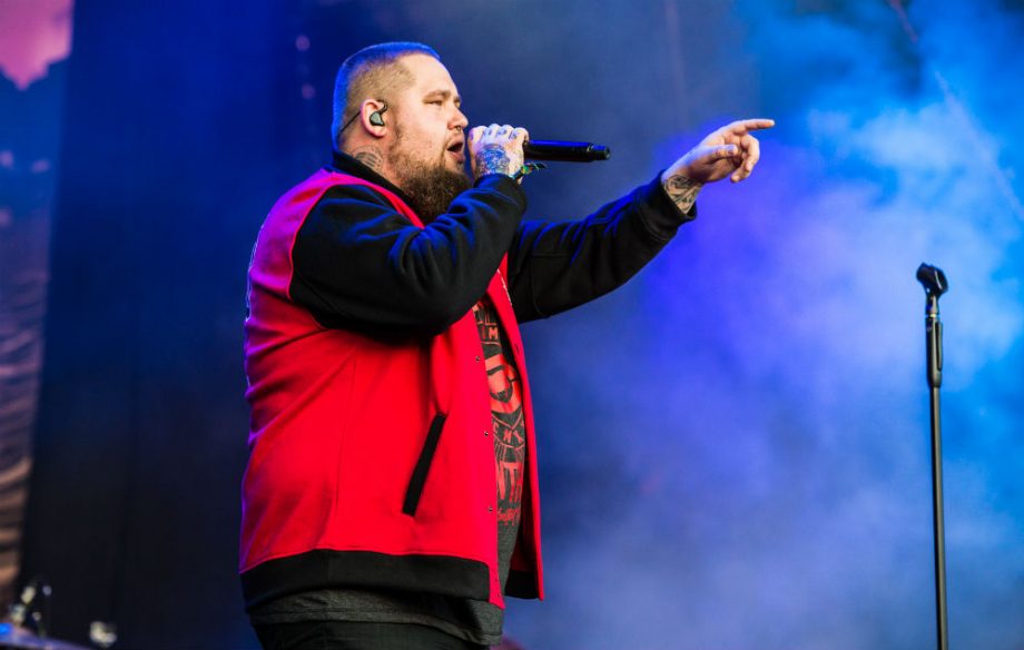 Rag and Bone man was in fine form during his set on the Castle Stage, calling out Donald Trump and talking about the merits of inflatable willies.