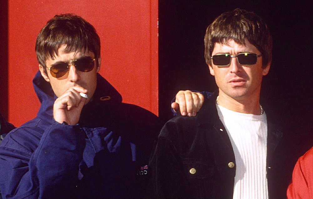 Liam and Noel Gallagher in Oasis