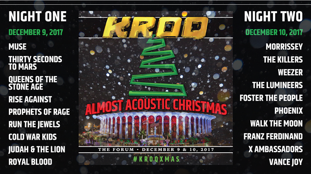 The line-up for KROQ Almost Acoustic Christmas 2017