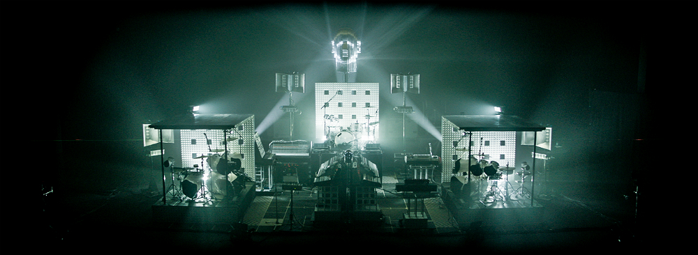 The set-up for Soulwax's tour