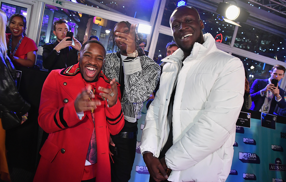 Krept & Konan with Stormzy at the MTV EMAs 2017