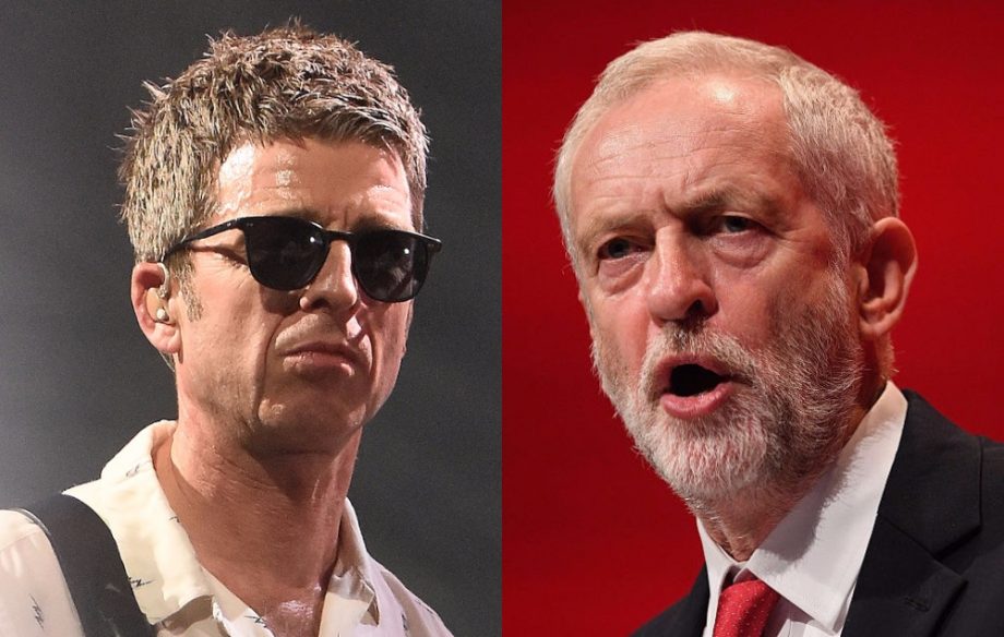 Noel Gallagher and Jeremy Corbyn
