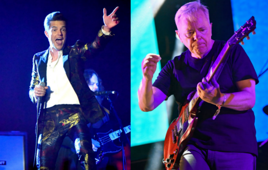 Brandon Flowers and Bernard Sumner