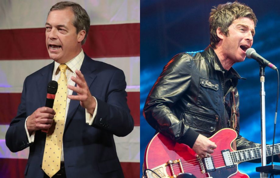 Nigel Farage and Noel Gallagher