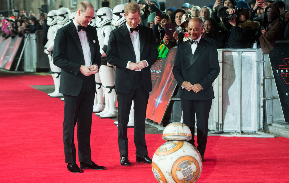 BB-8 Prince William and Prince Harry