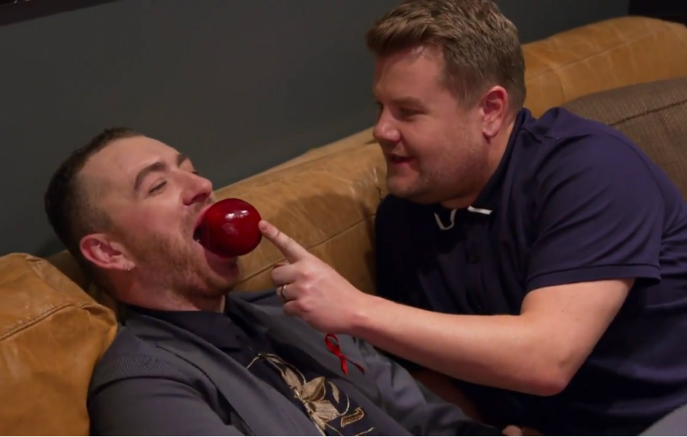Sam Smith and James Corden on The Late Late Show