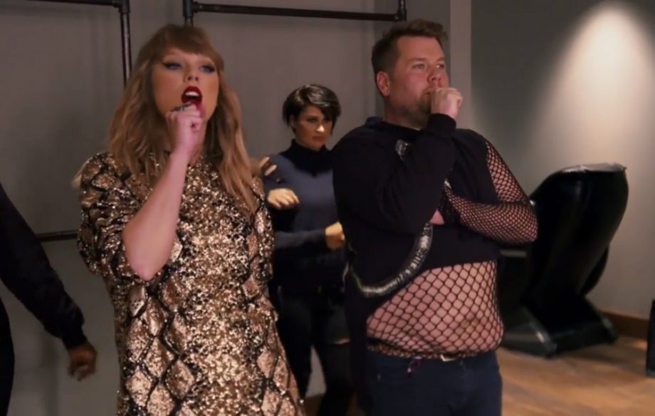 Taylor Swift and James Corden on The Late Late Show