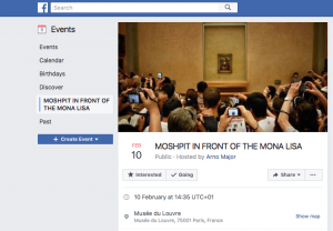 Mona Lisa mosh pit Facebook event page