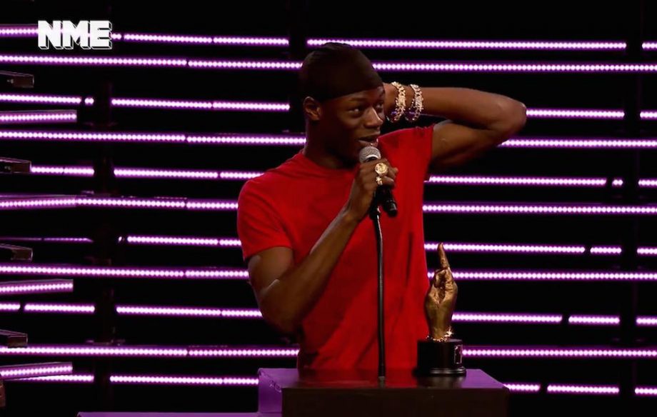 J Hus wins Best Album supported by Orange Amplification at the VO5 NME Awards 2018