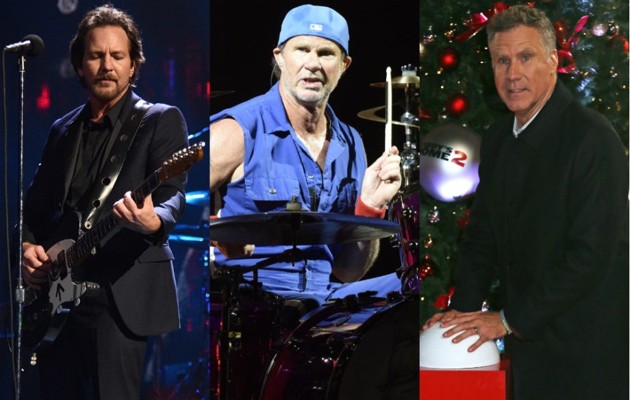 eddie vedder, chad smith, will ferrell
