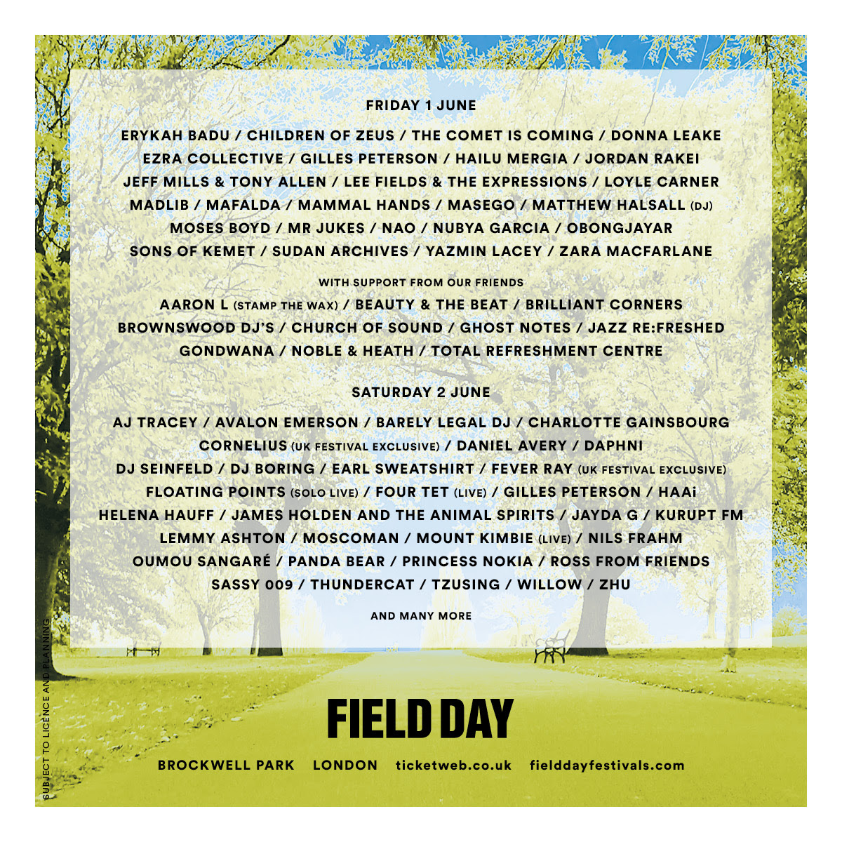 Field Day reveals huge lineup Far Out Magazine