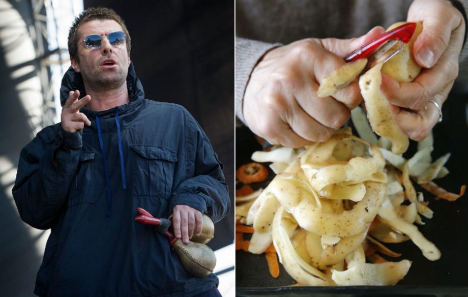 Liam Gallagher and some potato peelings