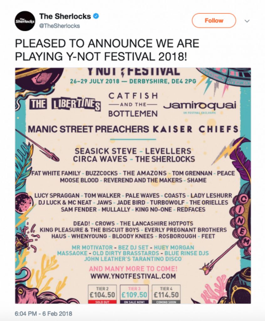 The Sherlocks Photoshop the Y Not line-up