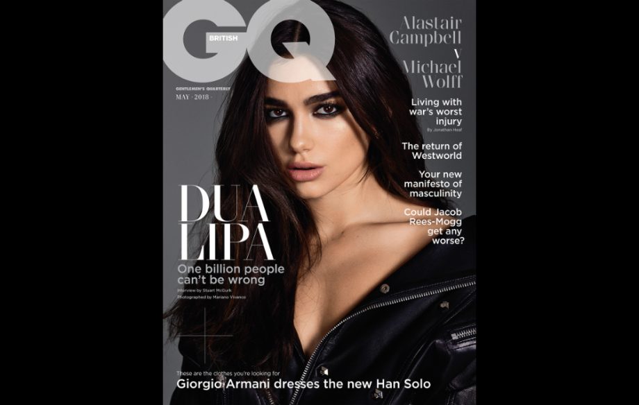 Dua Lipa on the May issue of GQ
