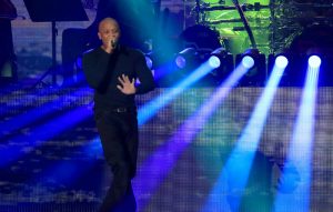 Dr Dre on stage with Eminem at Coachella 2018