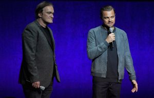 Quentin Tarantino and Leonardo DiCaprio at CinemaCon in Las Vegas on April 23