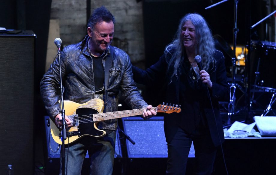 Patti Smith and Bruce Springsteen perform together