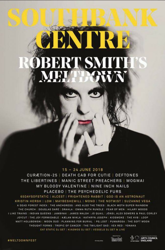 The line-up for Robert Smith's Meltdown Festival