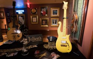 Prince's Yellow Cloud guitar at Julien's Auctions