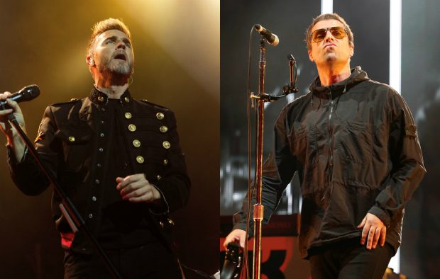 Gary Barlow and Liam Gallagher