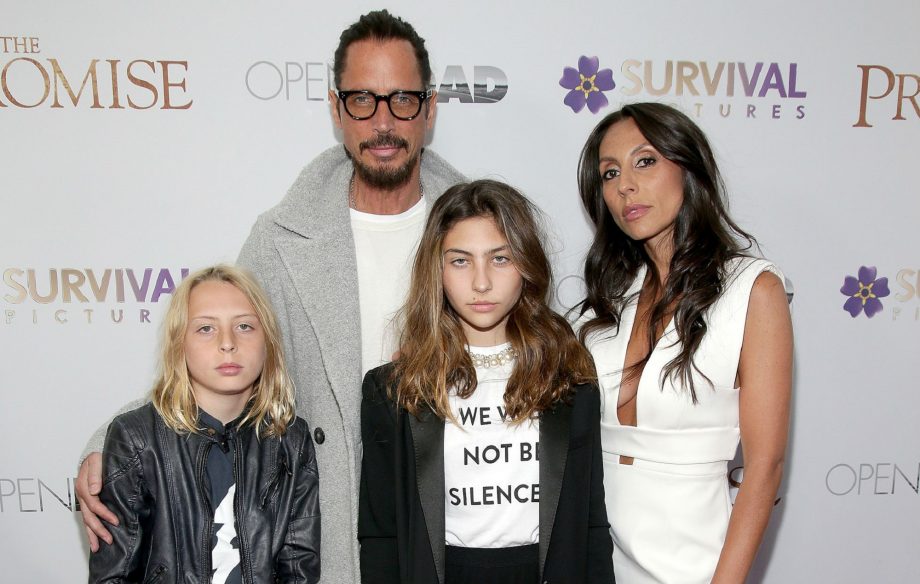 Chris Cornell with his family in 2017