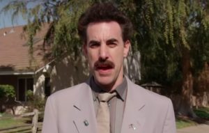 Borat taunts Jewish voter with bacon as he returns in 'election tampering' US midterms sketch