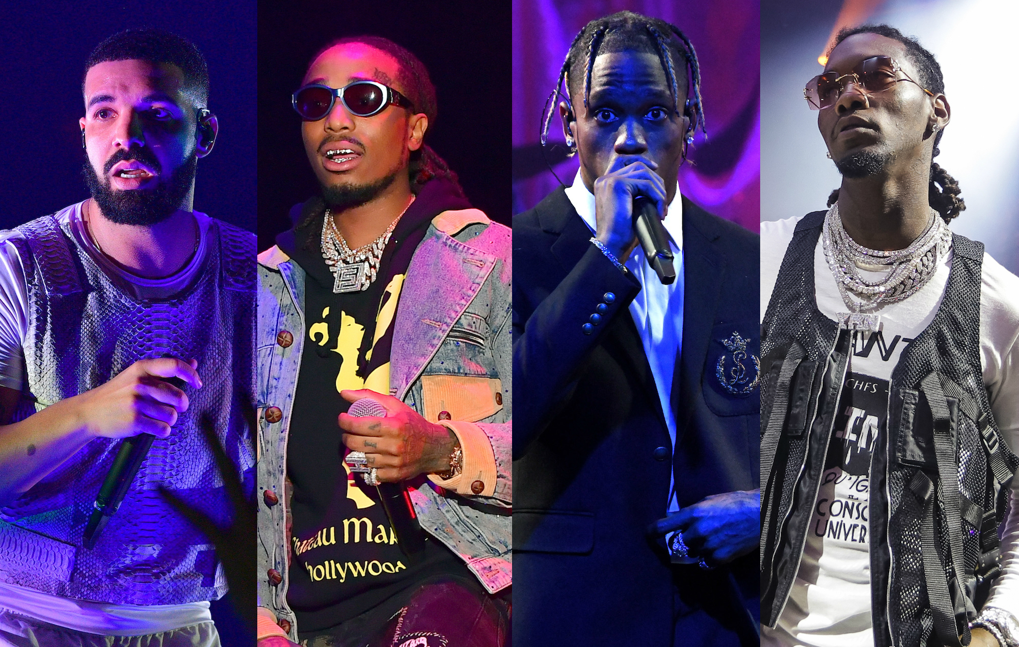Watch Drake, Quavo, and Offset join Travis Scott on stage at LA show