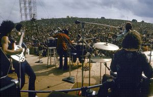 Santana on stage at Woodstock 1969