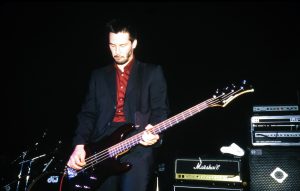 Keanu Reeves performing on bass with Dogstar