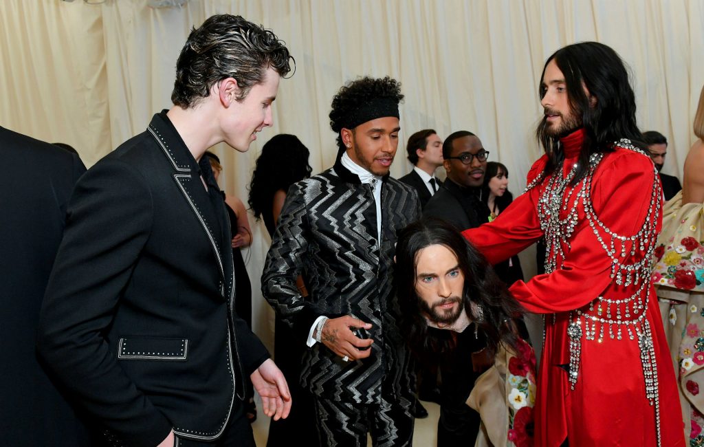 Shawn Mendes, Lewis Hamilton and Jared Leto