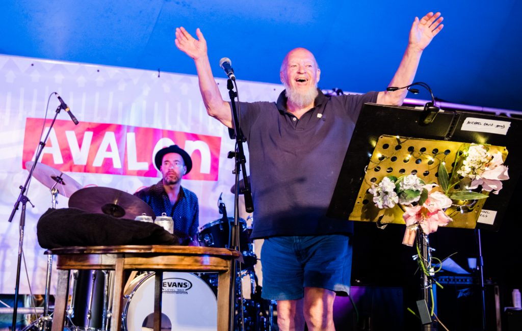 Michael Eavis performs at Glastonbury 2019