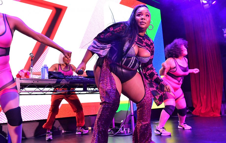 Lizzo performs onstage during American Express' NYC Pride Kickoff Event on June 26, 2019 in New York City