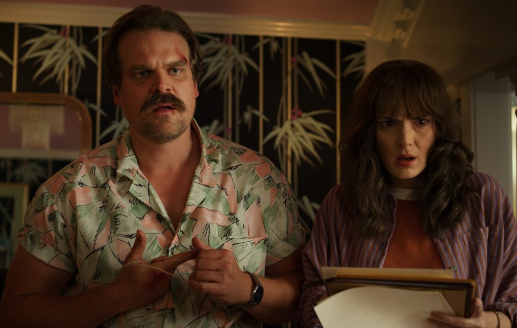 Hopper and Joyce in Stranger Things