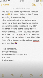 Screengrab of Rakel Mjoll's Instagram story