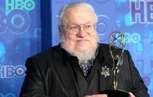 George R. R. Martin arrives at HBO's Post Emmy Awards reception held at The Plaza at the Pacific Design Center on September 18, 2016 in Los Angeles, California